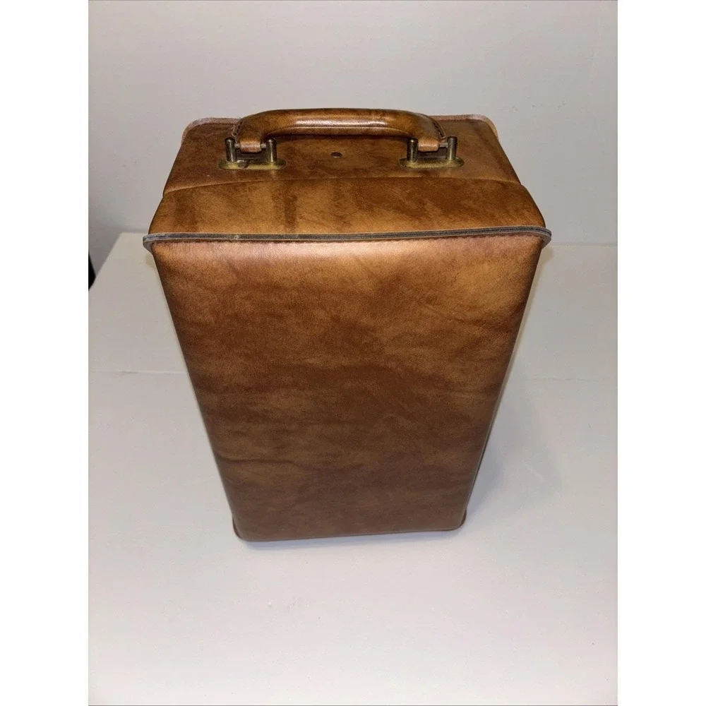 Vintage Benchmark Travel Bars Two Bottle Bar Brown Picnic